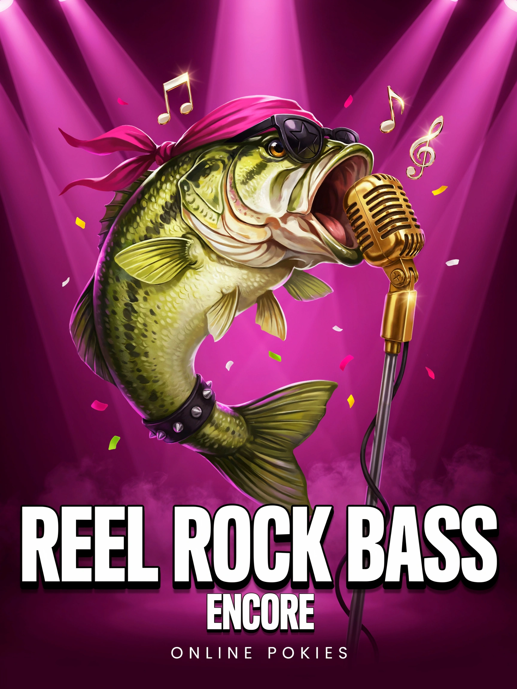 Game art for the Big Bass Rock and Roll pokie